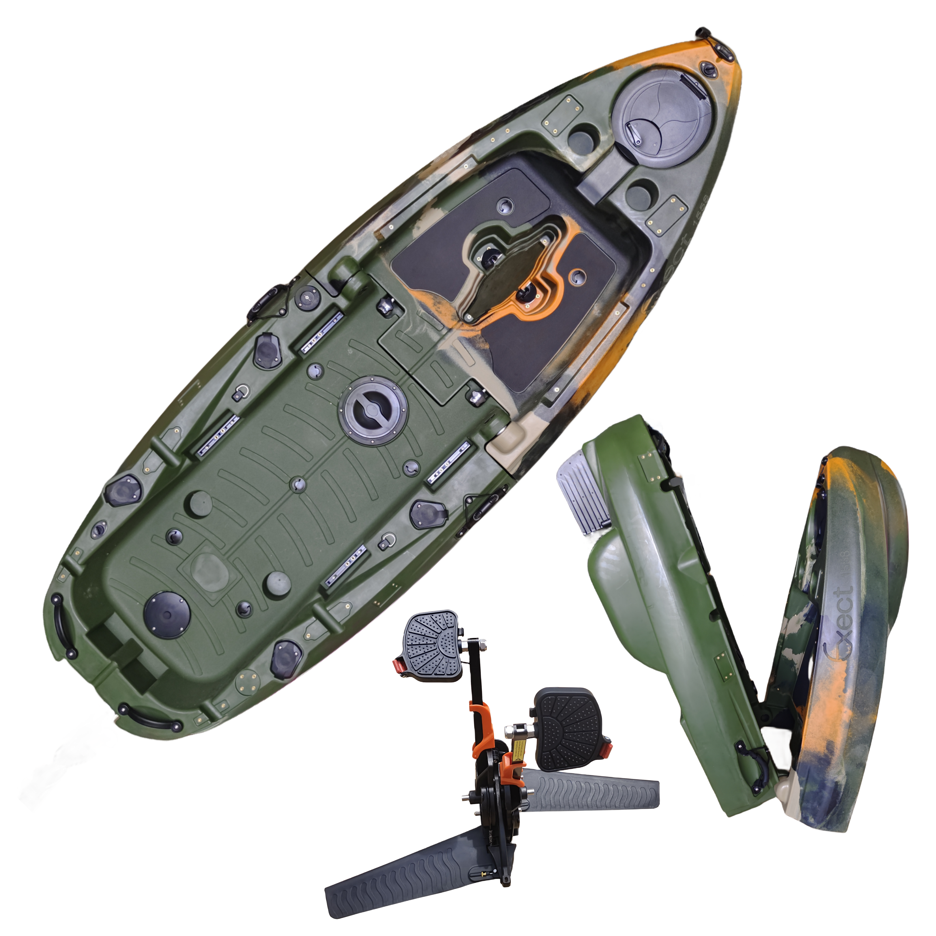 Fishing Boat Aluminum - Plastic Kayak Pedal Kayak Fishing Boat
