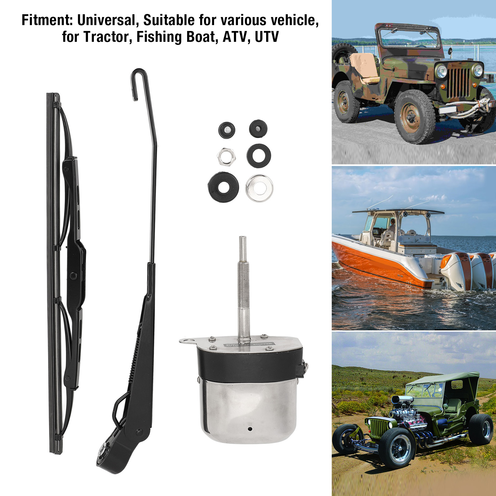 Electric Motor Windshield Wipe - Fishing Boat Outboard Motor 评论和价格