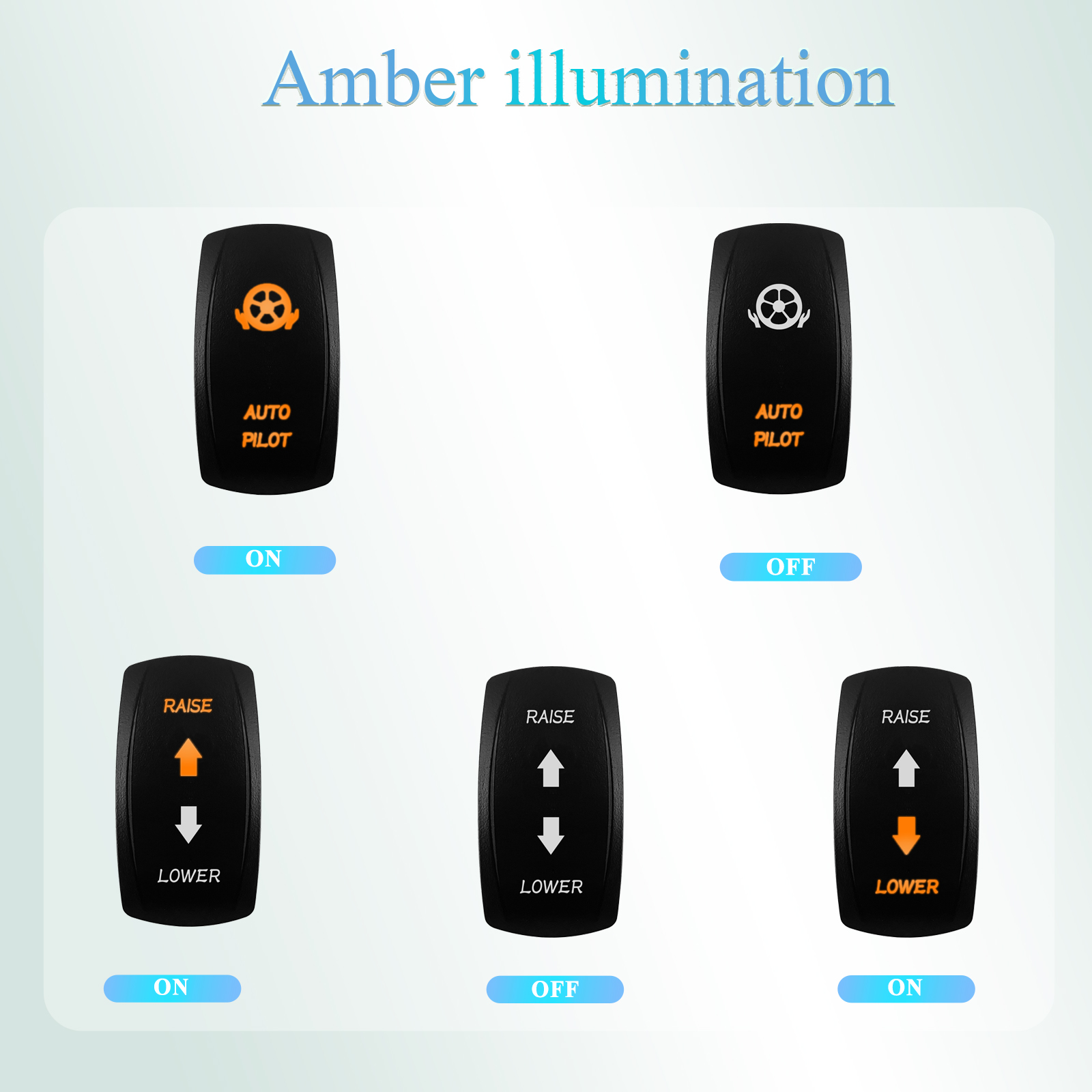 12V/24V Waterproof Backlit Mar - Fishing Boat Anchor 评论和价格