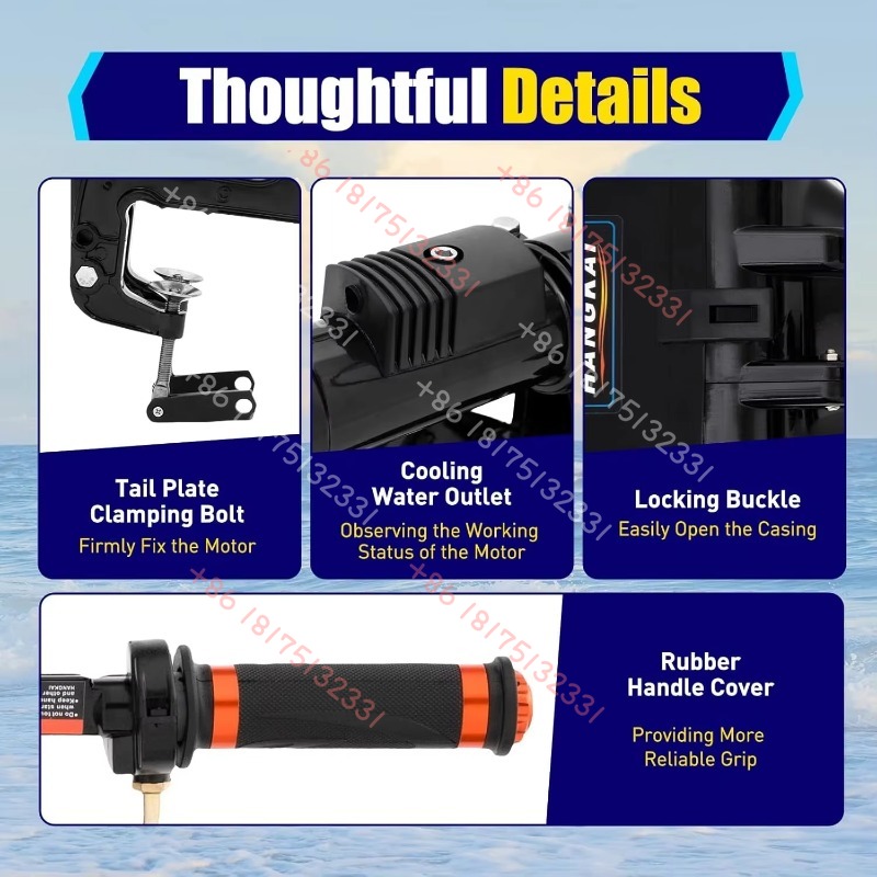 HANGKAI Outboard Motor, 3.6  2 - Fishing Boat Outboard Motor 评论和价格