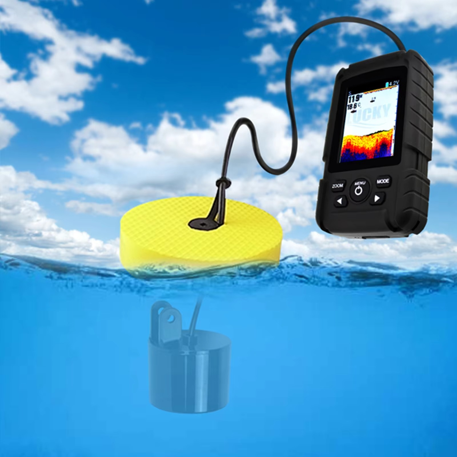 2-in-1 Wireless & Wired Fish F - Fishing Boat Depth Finder 评论和价格
