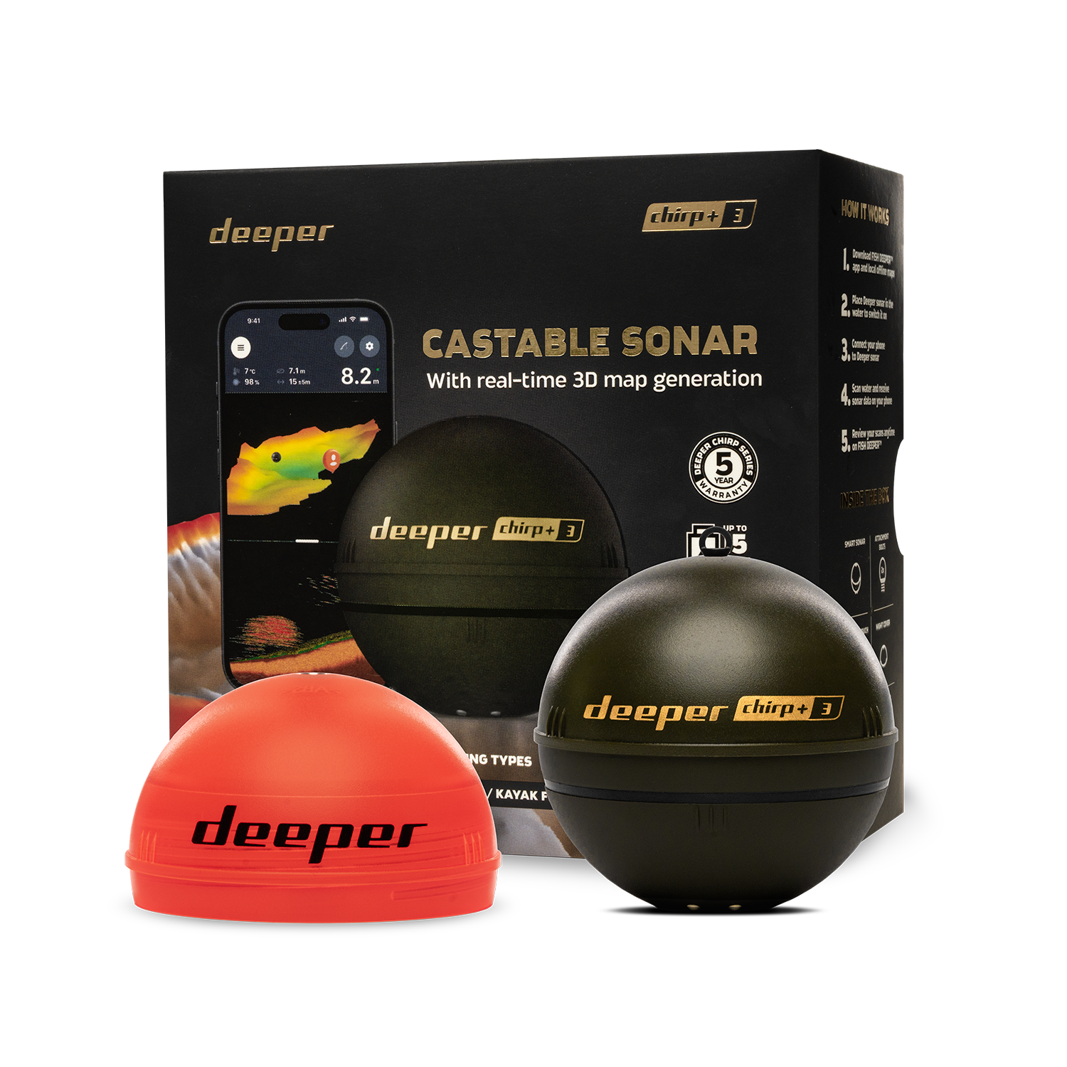 Deeper Smart Sonar Chirp+3 Fis - Fishing Boat Gps 评论和价格