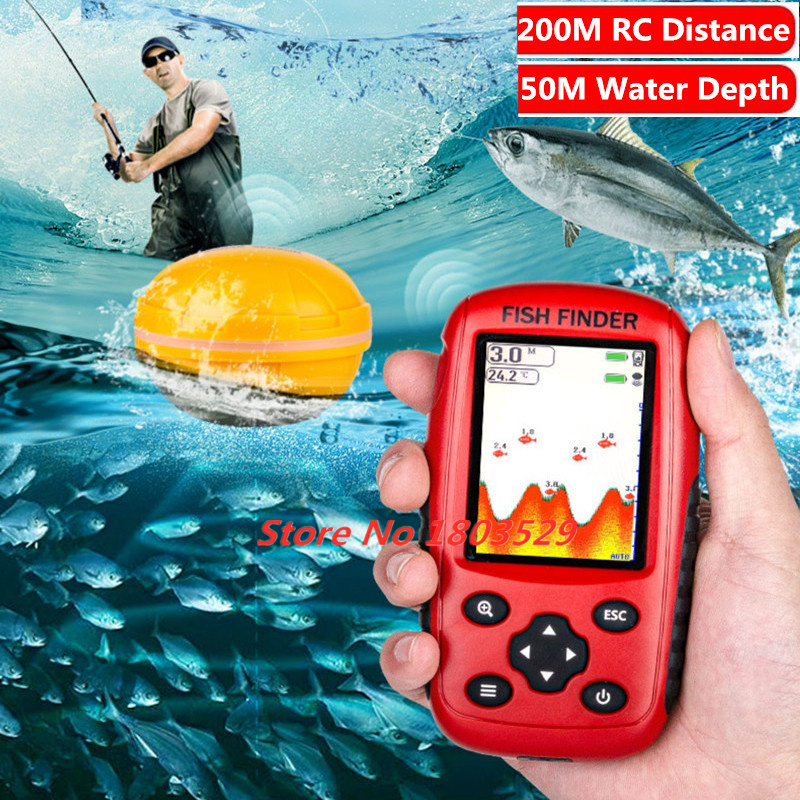Update 200M Portable Sonar Fis - Fishing Boat Depth Finder 评论和价格