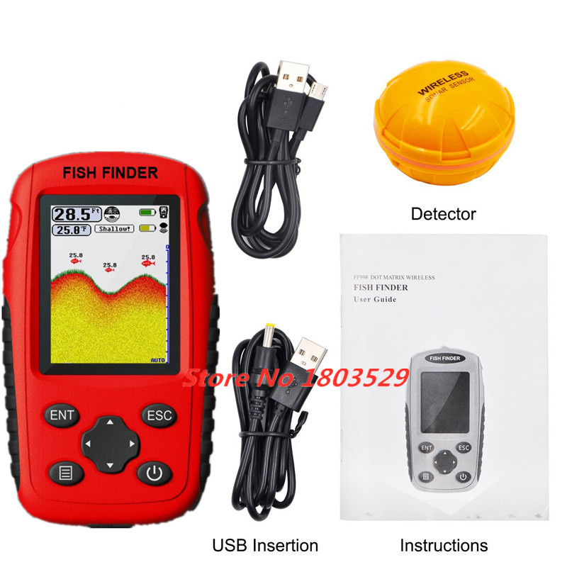 Update 200M Portable Sonar Fis - Fishing Boat Depth Finder 评论和价格