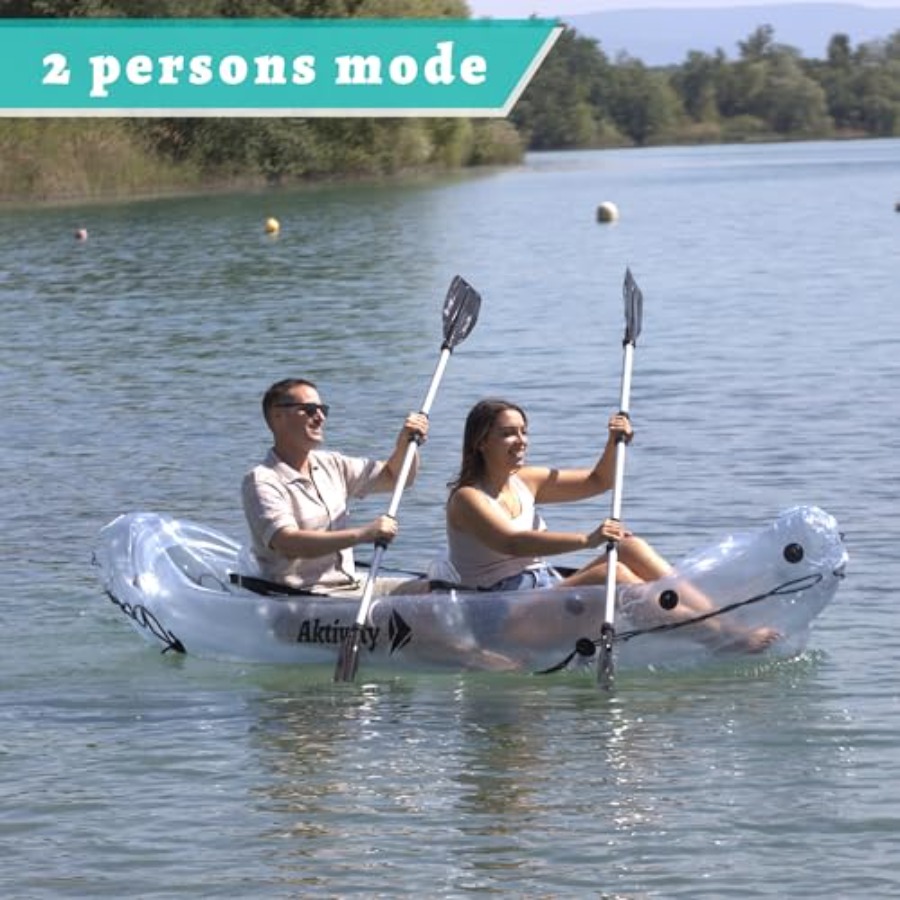 Clear Kayak for Two Adults - T - Fishing Boat Paddle 评论和价格