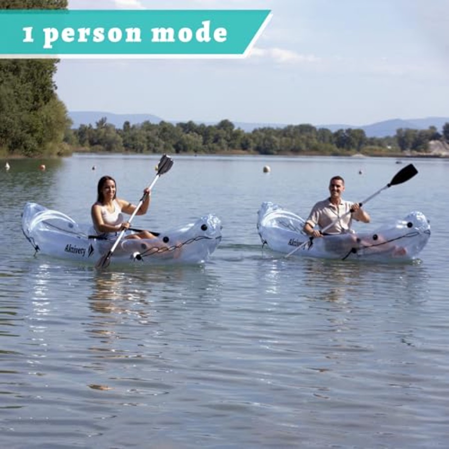 Clear Kayak for Two Adults - T - Fishing Boat Paddle 评论和价格