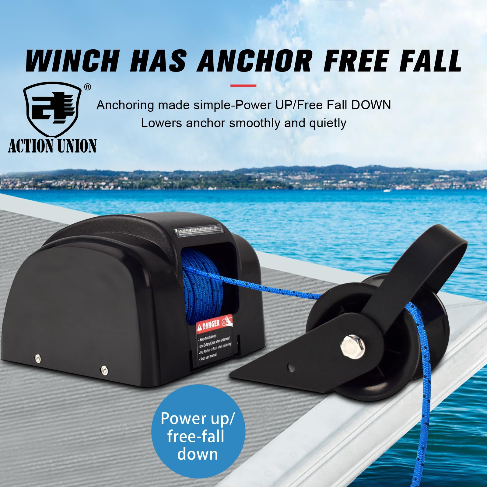 Electric anchor winch 12V, sui - Fishing Boat Steering Wheel 评论和价格