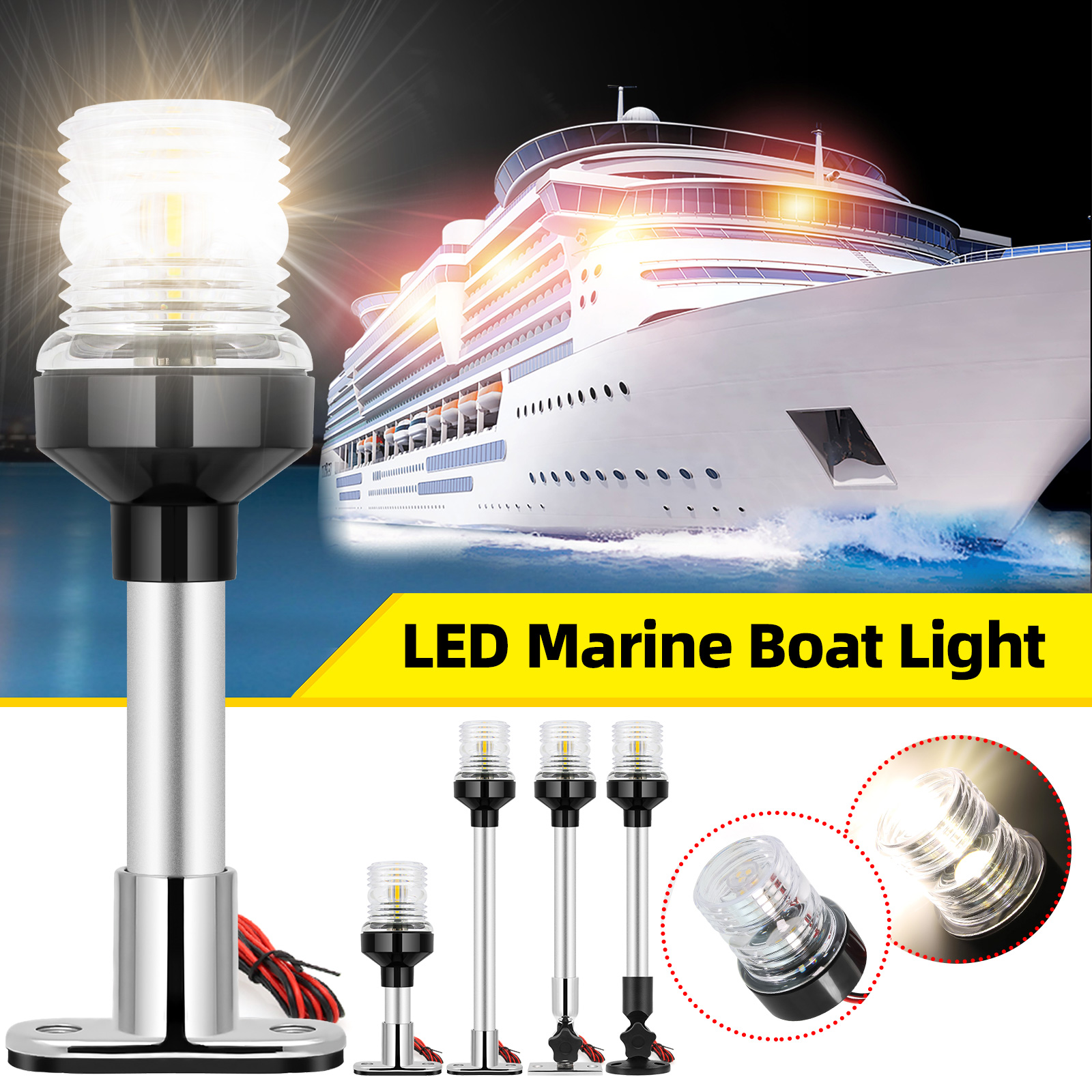6/12inch LED Fold Yacht Naviga - Fishing Boat Paddle 评论和价格