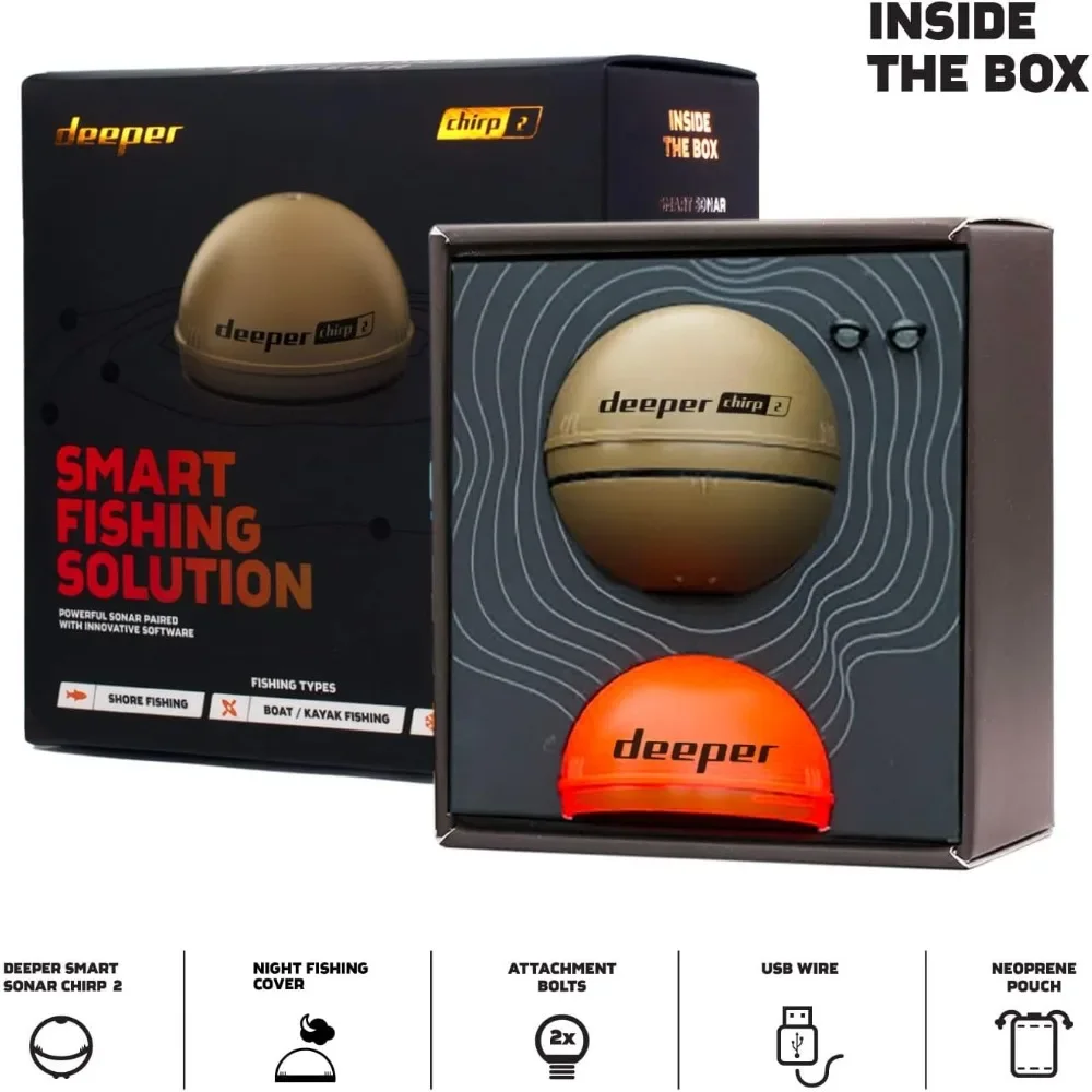 A  Chirp 2 Sonar Fish Finder - - Fishing Boat Depth Finder 评论和价格