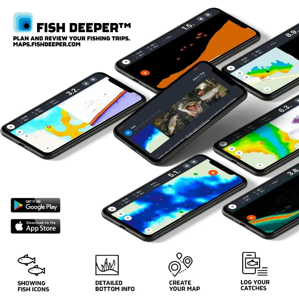 A  Chirp 2 Sonar Fish Finder - - Fishing Boat Depth Finder 评论和价格