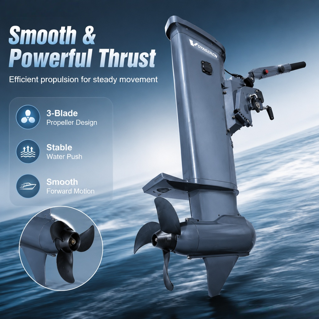 GPS Enabled 1500W 5HP 48V Elec - Fishing Boat Outboard Motor 评论和价格