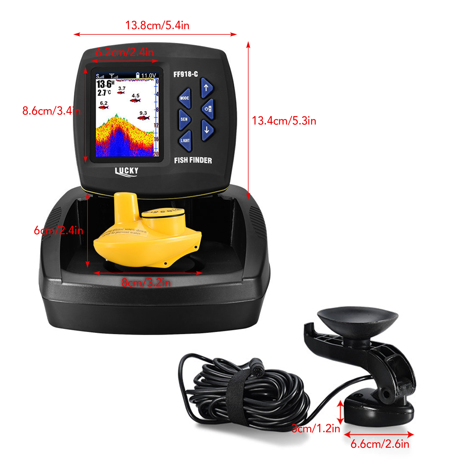 Fish Finder Wireless Sonar Sen - Fishing Boat Depth Finder 评论和价格