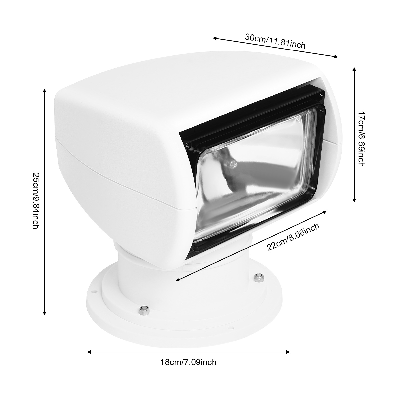 12V 100W Marine Spotlight Boat - Fishing Boat Navigation Light 评论和价格