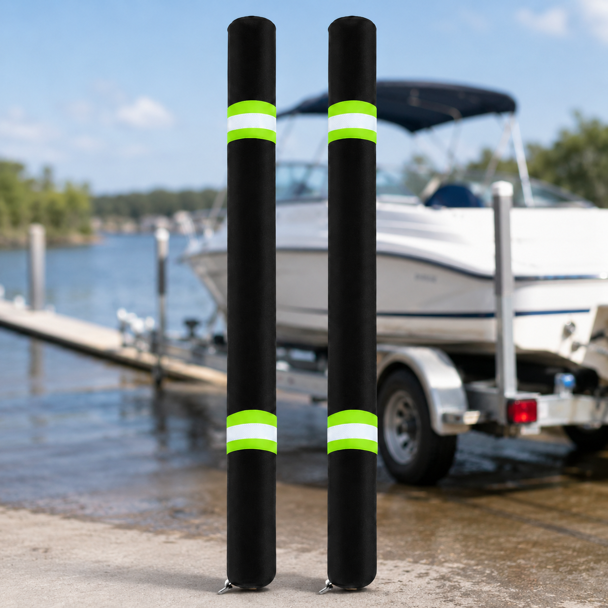 2Pcs Boat Trailer Guide Pole C - Fishing Boat Cover 评论和价格