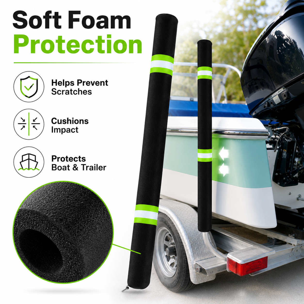 2Pcs Boat Trailer Guide Pole C - Fishing Boat Cover 评论和价格